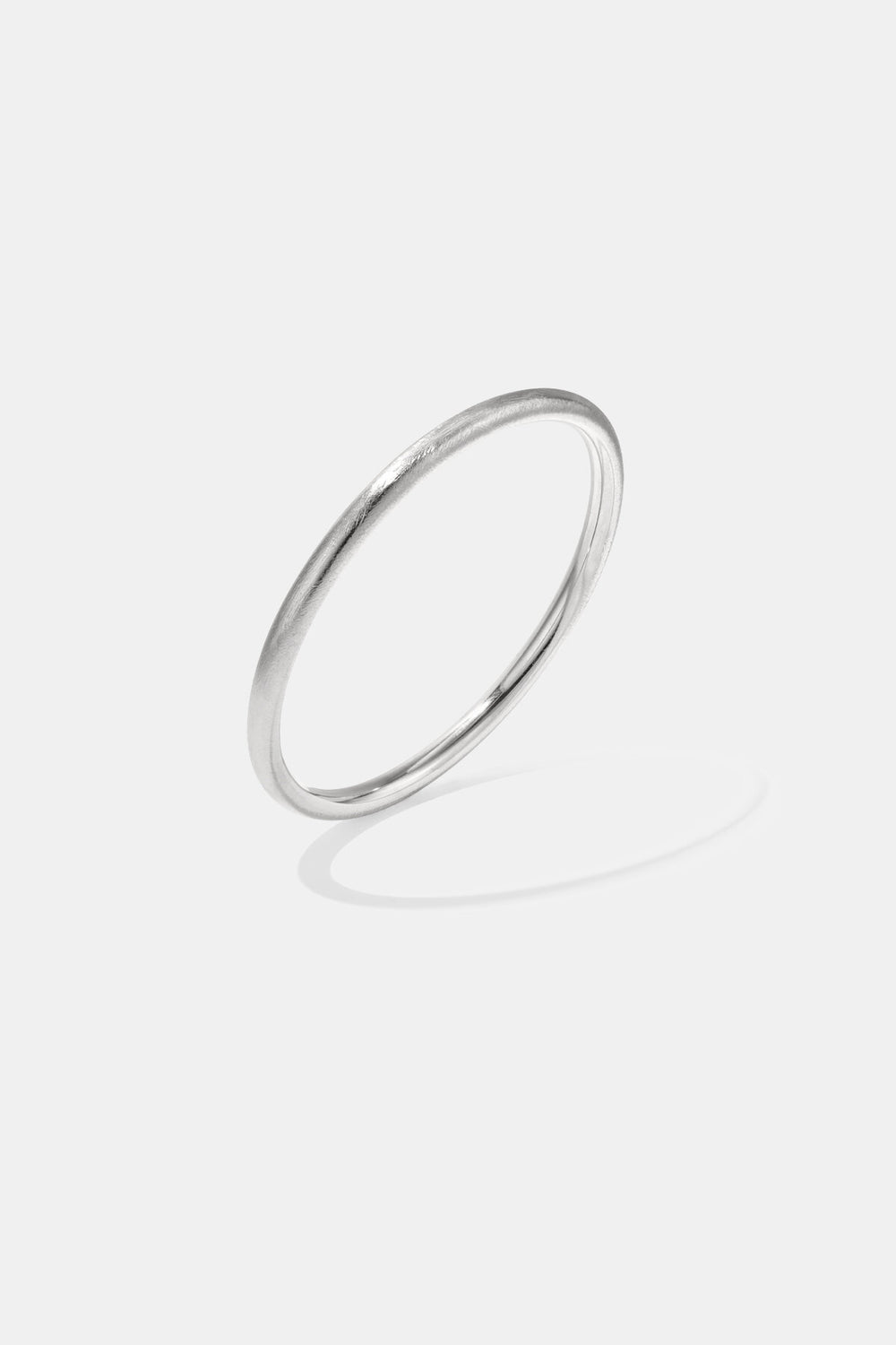 Bracelet jonc arrondi épais argenté Lumé en acier inoxydable