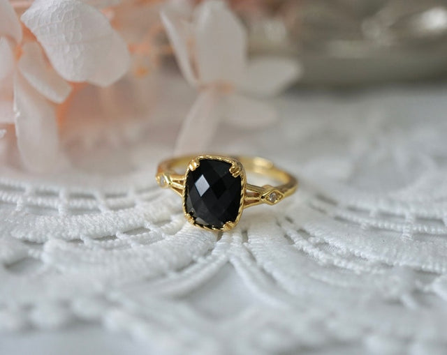 Bague femme dorée ajustable, zircon cubique– Vente Flash Bijoux