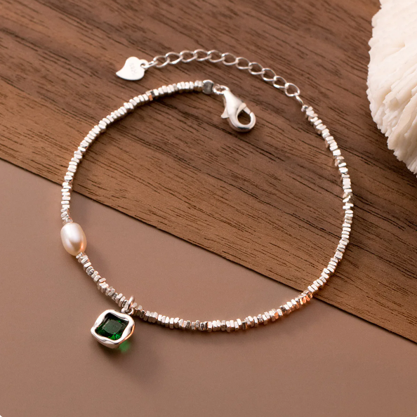 Bracelet femme argenté, zircon cubique – Vente Flash Bijoux