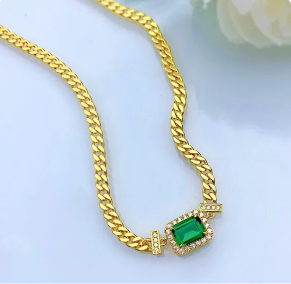 Collier femme doré, zircon cubique, raffiné – Vente Flash Bijoux