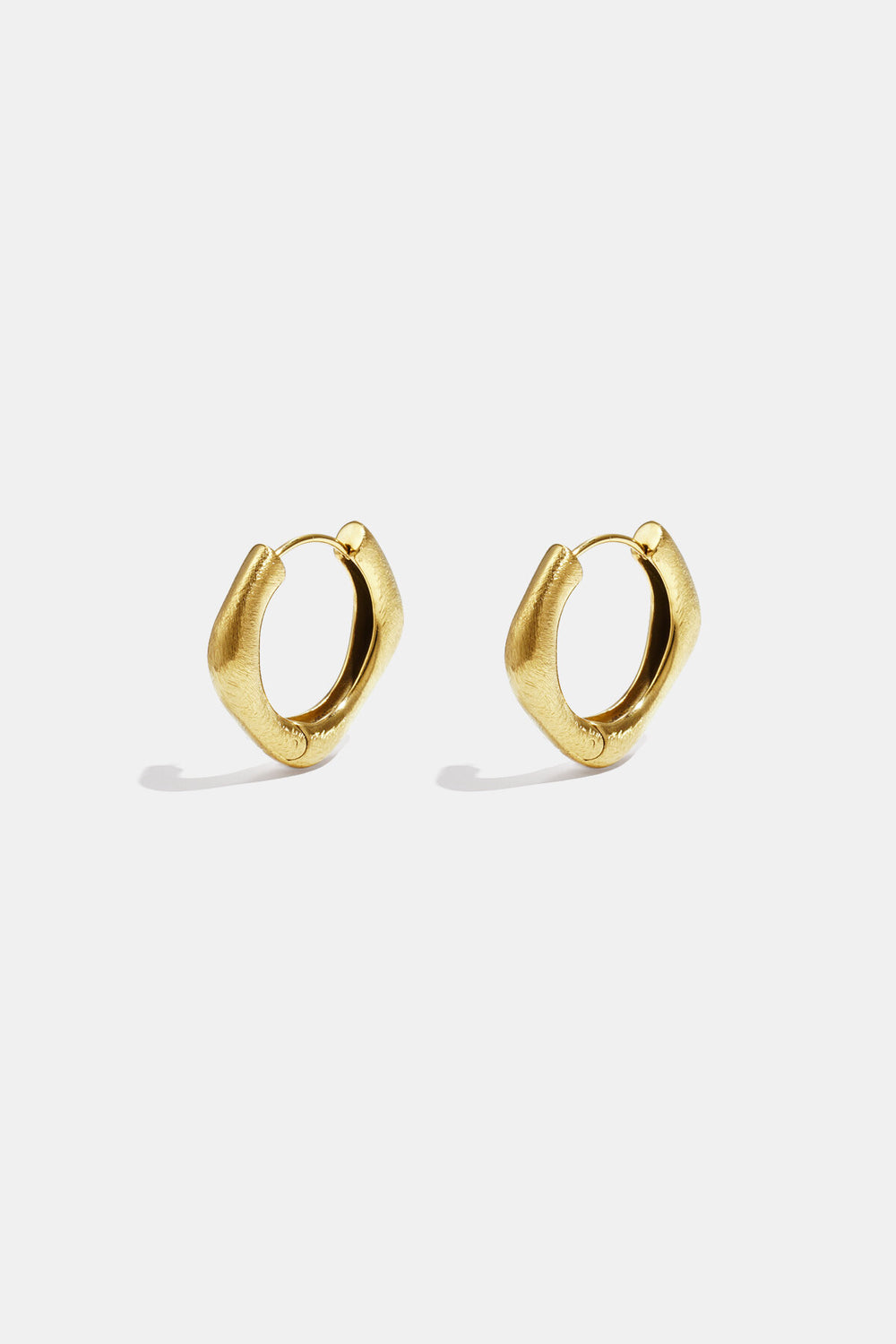 Boucles d’oreilles anneau géométrique dorées Lumé en acier inoxydable