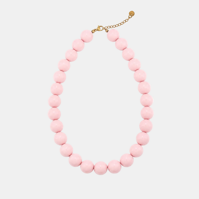 Collier court à grosses perles colorées