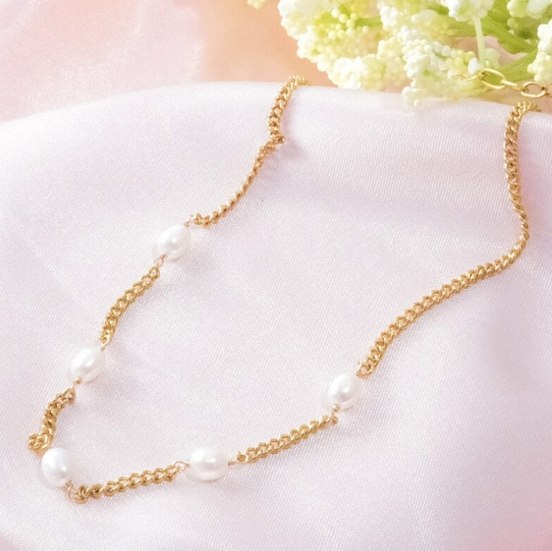 Collier femme doré, ras du cou, perles, bohème – Vente Flash Bijoux