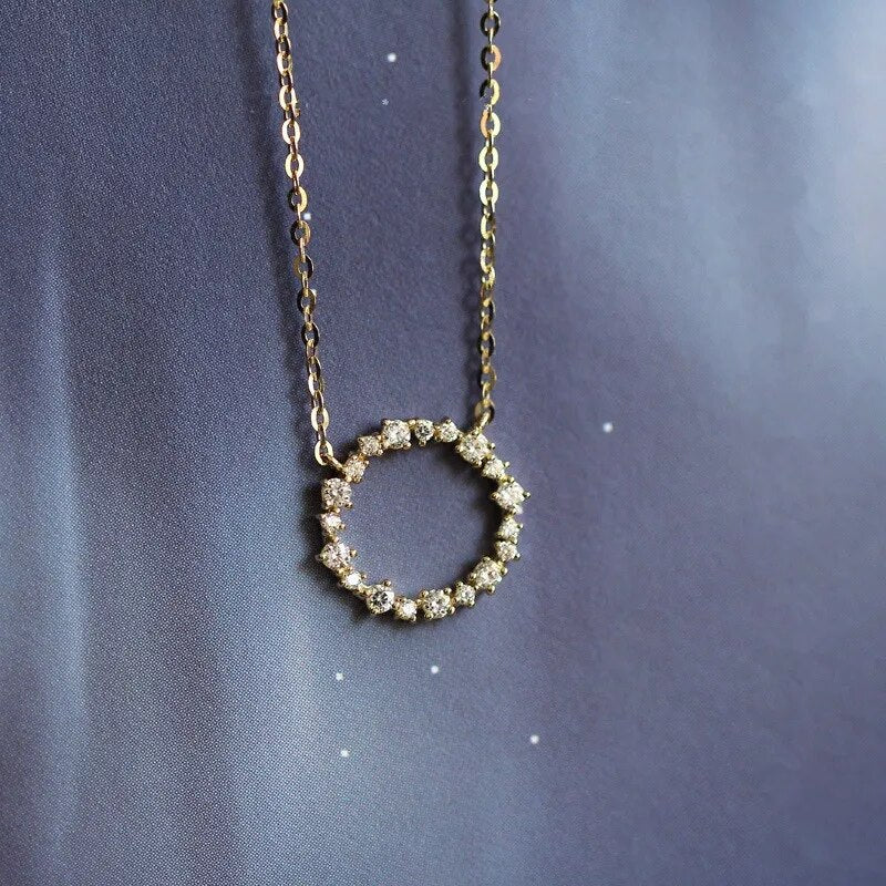 Collier femme doré, zircon cubique, minimaliste, tendance – Vente Flash Bijoux