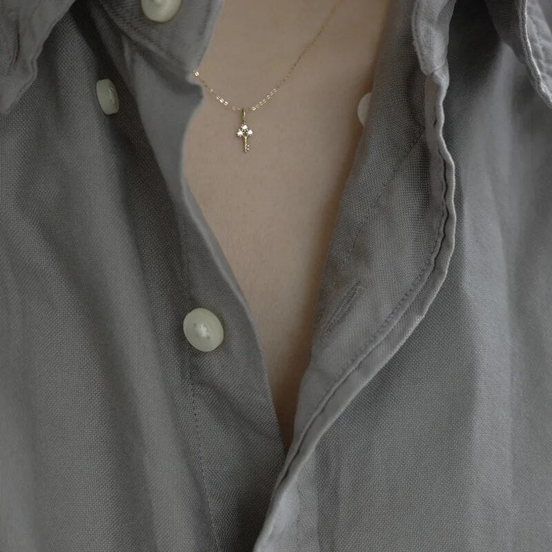 Collier femme doré, pendentif clé d'amour– Vente Flash Bijoux
