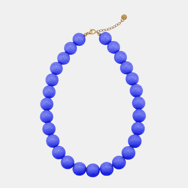 Collier court à grosses perles colorées