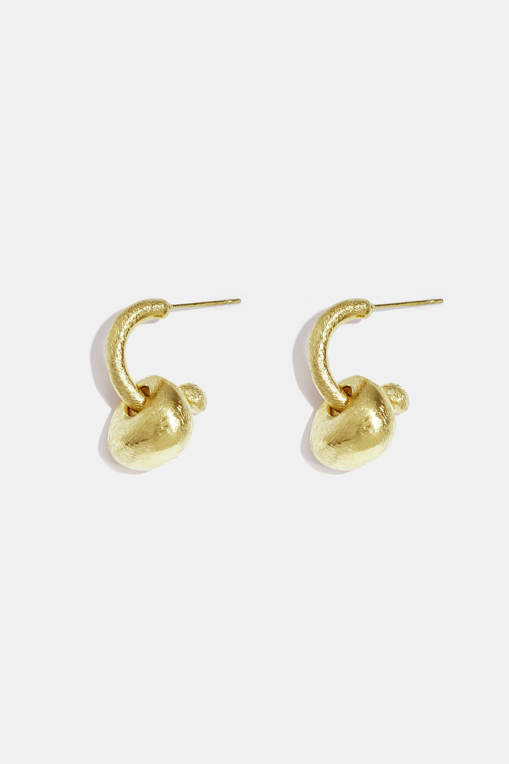 Boucles d’oreilles dorées nouées Lumé en acier inoxydable texturé