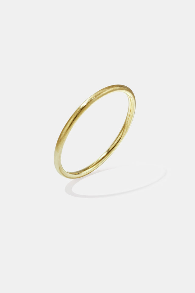 Bracelet jonc arrondi épais doré Lumé en acier inoxydable