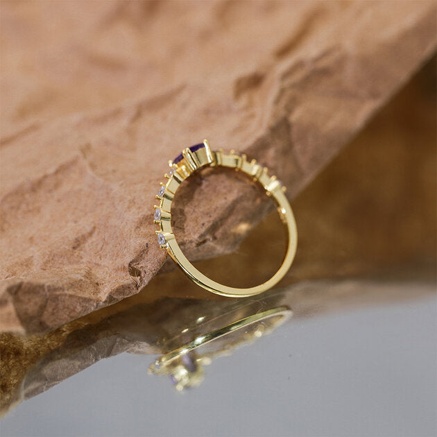 Bague femme dorée, zircon cubique, raffiné – Vente Flash Bijoux