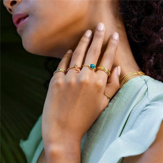 Bague femme dorée, chic – Vente Flash Bijoux