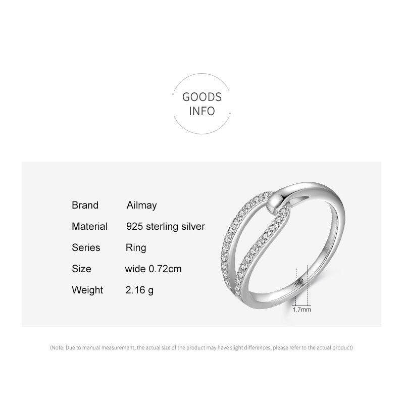 Bague femme argentée, zircon cubique, romantique, délicat – Vente Flash Bijoux