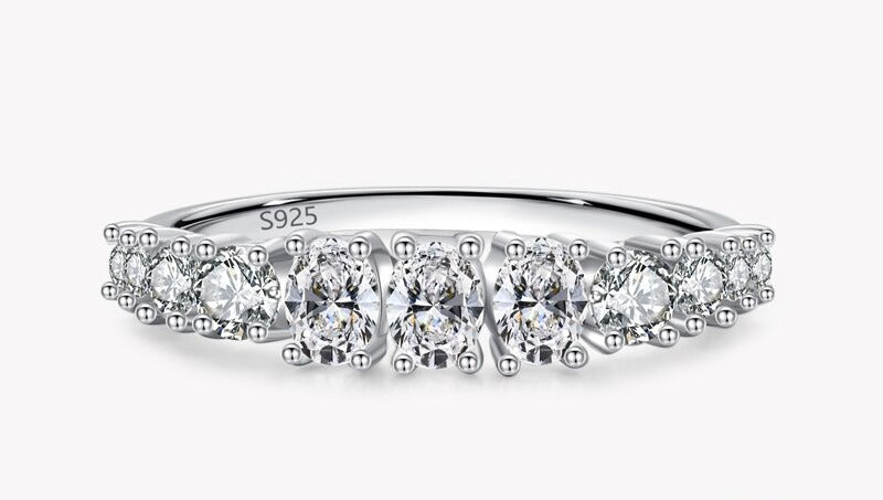 Bague femme argentée, zircon cubique, romantique – Vente Flash Bijoux