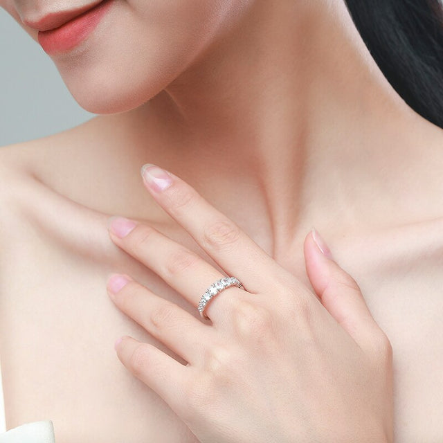 Bague femme argentée, zircon cubique, romantique – Vente Flash Bijoux