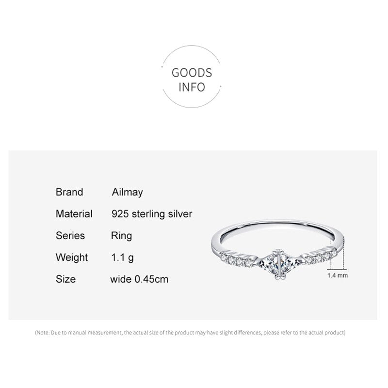 Bague femme argentée, zircon cubique, raffiné, minimaliste – Vente Flash Bijoux