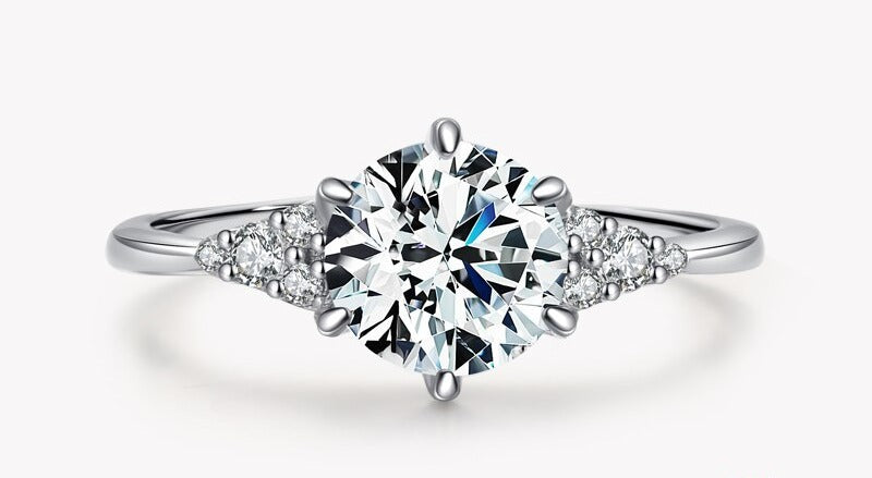 Bague femme argentée, solitaire, zircon cubique – Vente Flash Bijoux