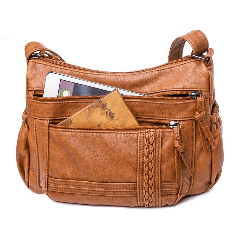Sac bandoulière, en cuir, vintage, minimaliste – Vente Flash Bijoux