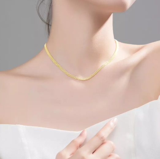 Collier femme doré ou argenté, ras du cou – Vente Flash Bijoux