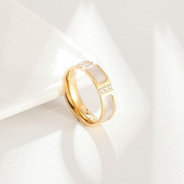 Bague femme dorée, cristal – Vente Flash Bijoux