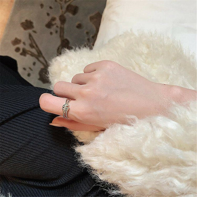 Bague femme dorée, ajustable, raffiné, romantique – Vente Flash Bijoux