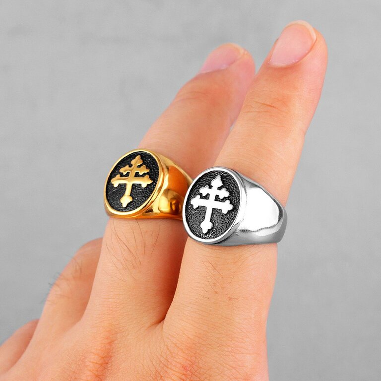 Bague femme acier inoxydable, croix – Vente Flash Bijoux
