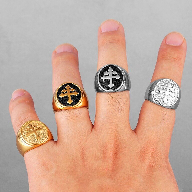 Bague femme acier inoxydable, croix – Vente Flash Bijoux