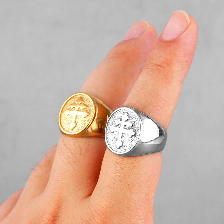 Bague femme acier inoxydable, croix – Vente Flash Bijoux