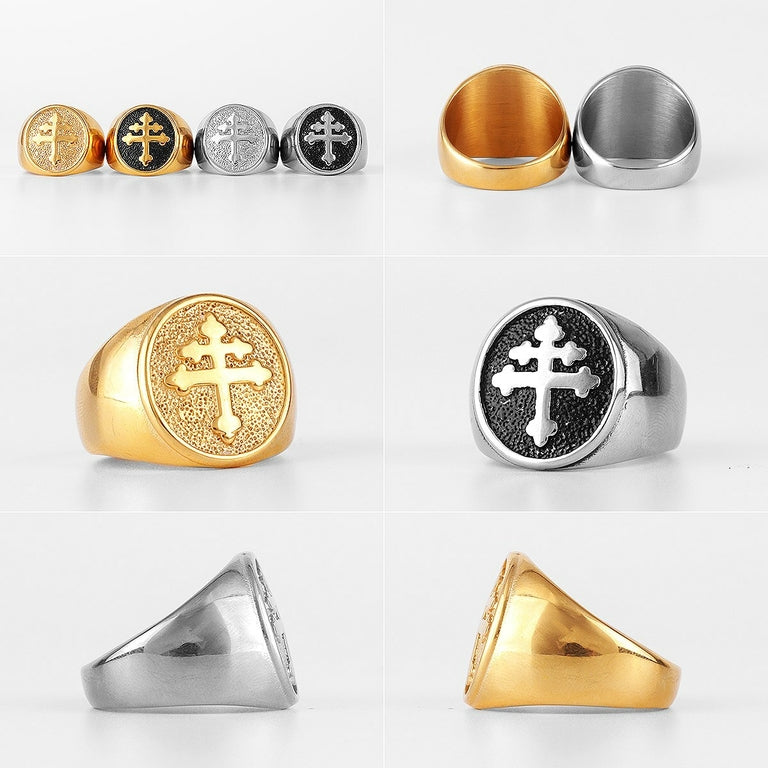 Bague femme acier inoxydable, croix – Vente Flash Bijoux