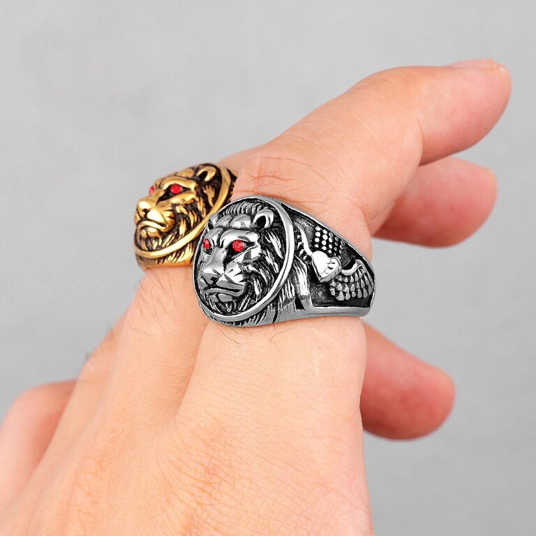 Bague femme dorée ou argentée, punk – Vente Flash Bijoux