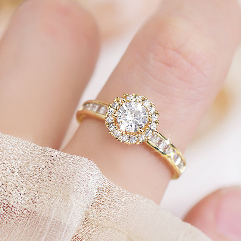 Bague femme dorée, zircon cubique, ajustable, raffiné, minimaliste – Vente Flash Bijoux