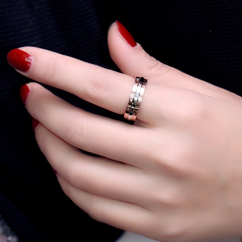 Bague femme dorée rose, zircon cubique, vintage – Vente Flash Bijoux