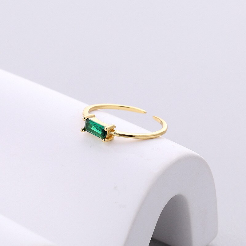 Bague femme dorée, zircon cubique, ajustable, vintage – Vente Flash Bijoux