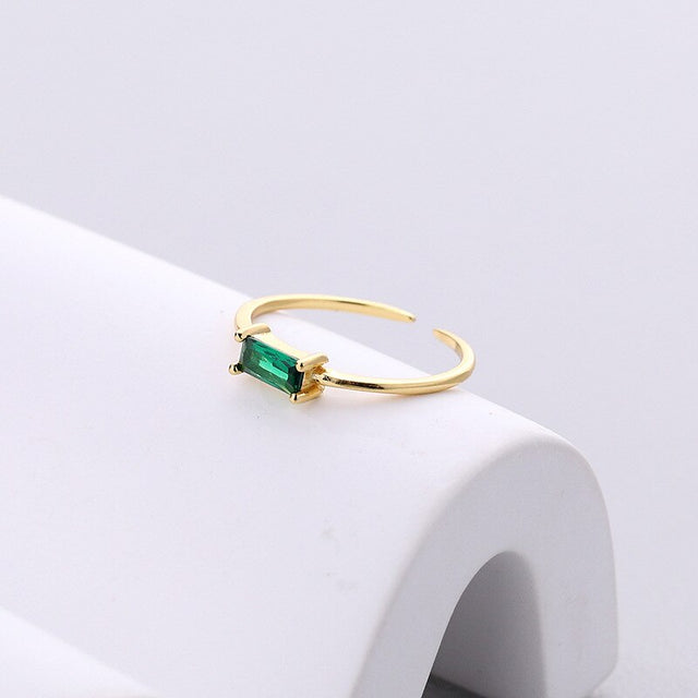 Bague femme dorée, zircon cubique, ajustable, vintage – Vente Flash Bijoux