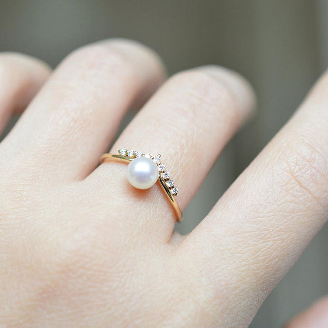 Bague femme dorée, zircon transparent, anneau délicat– Vente Flash Bijoux