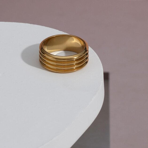 Bague femme dorée, raffiné, élégant – Vente Flash Bijoux
