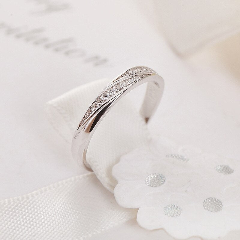 Bague femme argentée, zircon cubique, ajustable, bohème – Vente Flash Bijoux