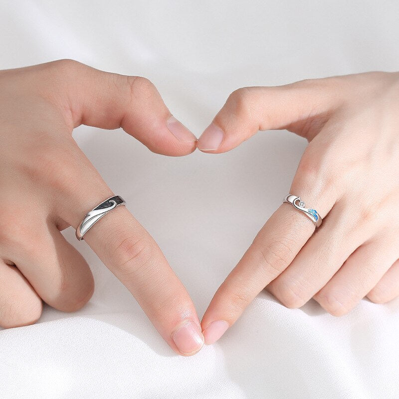 Bague femme argentée, zircon cubique, ajustable, romantique – Vente Flash Bijoux