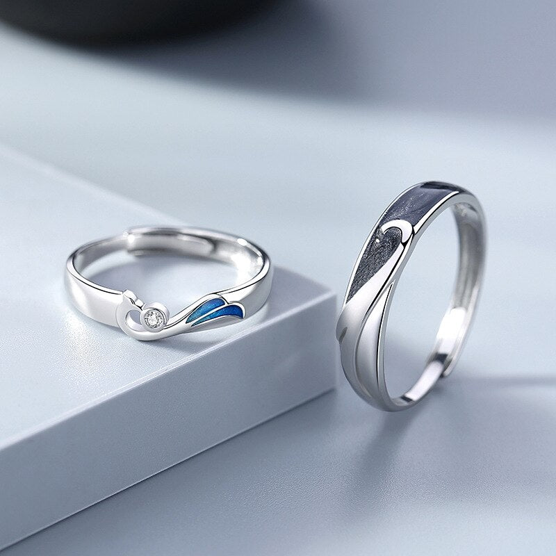 Bague femme argentée, zircon cubique, ajustable, romantique – Vente Flash Bijoux