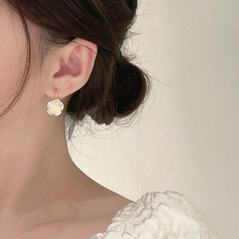 Boucles d'oreilles fleur, élégant – Vente Flash Bijoux