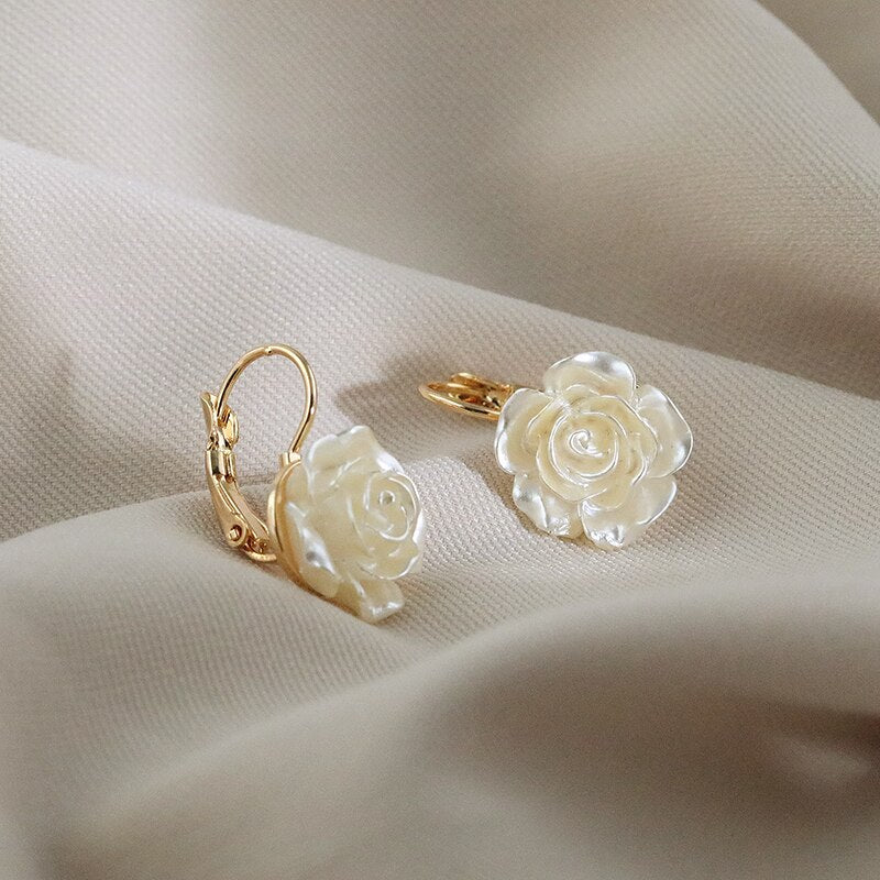 Boucles d'oreilles fleur, élégant – Vente Flash Bijoux