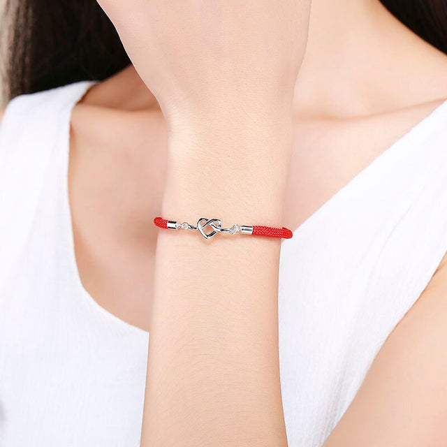 Bracelet femme argenté, cœur, minimaliste – Vente Flash Bijoux