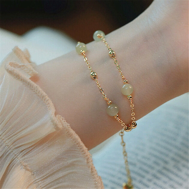 Bracelet femme doré, perles, raffiné – Vente Flash Bijoux