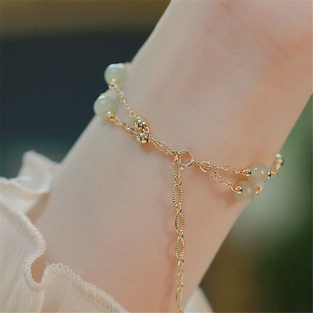 Bracelet femme doré, perles, raffiné – Vente Flash Bijoux