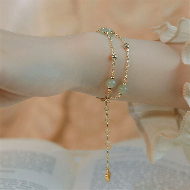 Bracelet femme doré, perles, raffiné – Vente Flash Bijoux