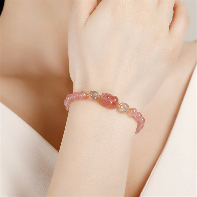 Bracelet femme doré, aigue-marine – Vente Flash Bijoux