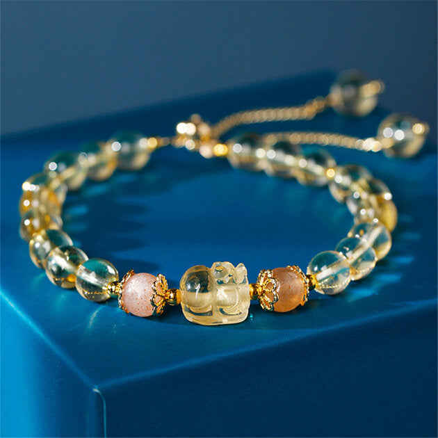 Bracelet femme doré, aigue-marine – Vente Flash Bijoux