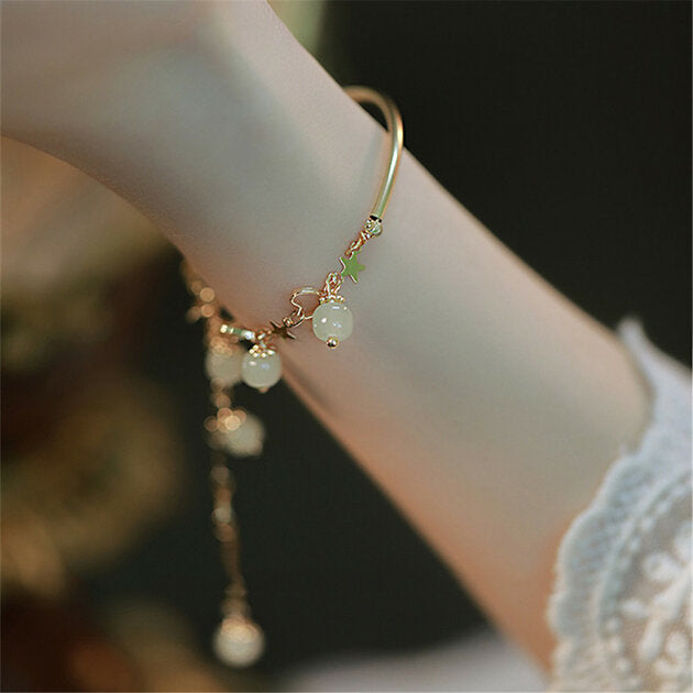 Bracelet femme doré, perles, romantique – Vente Flash Bijoux