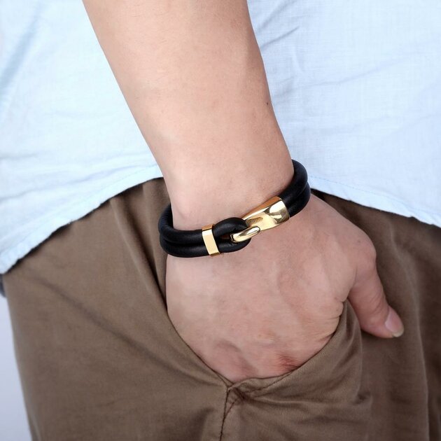 Bracelet homme acier inoxydable, couronne – Vente Flash Bijoux