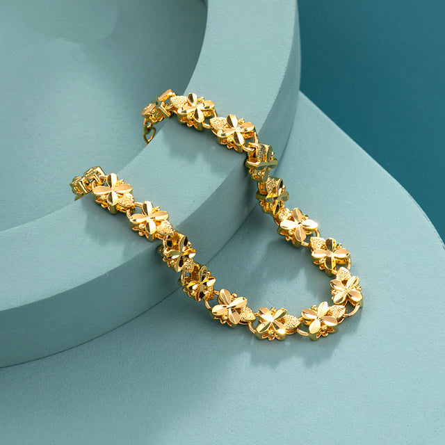 Bracelet femme doré, chaîne, raffiné – Vente Flash Bijoux