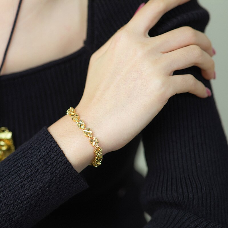 Bracelet femme doré, chaîne, raffiné – Vente Flash Bijoux