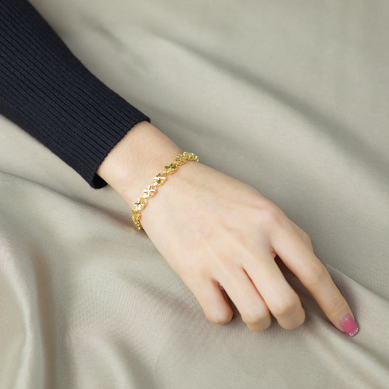 Bracelet femme doré, chaîne, raffiné – Vente Flash Bijoux